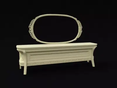 cabinet and mirror 3D model