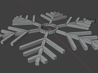 Snowflakes in 10 pack 3D print model