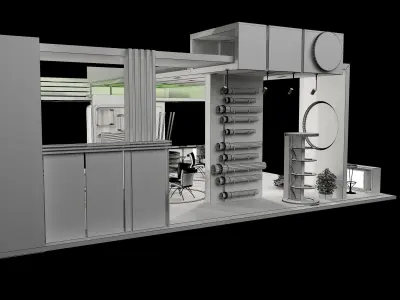 Booth Exhibition Stand a390d  3D model