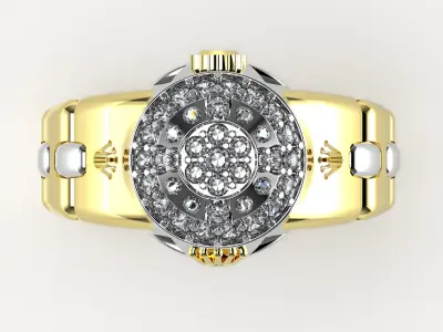 mens diamond ring 3D print model