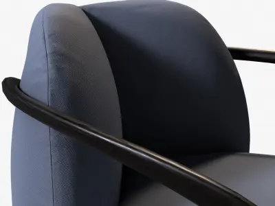 Hug ArmChairs in blue and pink  Low-poly 3D model