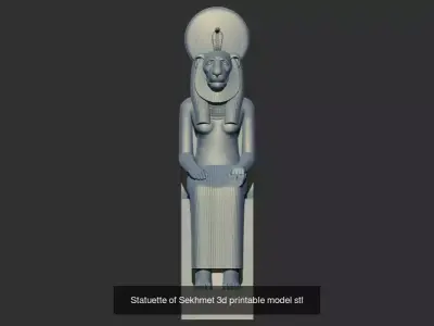 Egyptian statue 3D print 3D Model Collection