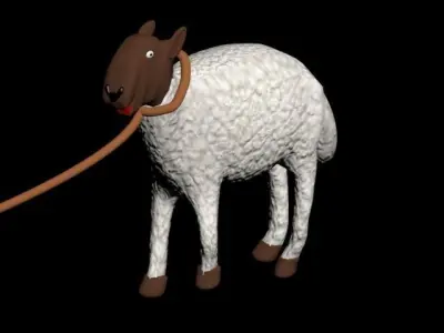 sheep rigged and animated Low-poly 3D model