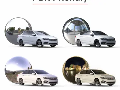 Fiat Tipo 2016 Low-poly 3D model