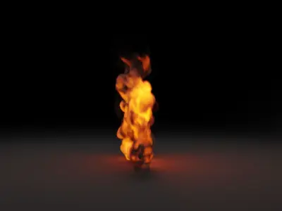 Burning wheel vdb 3D model