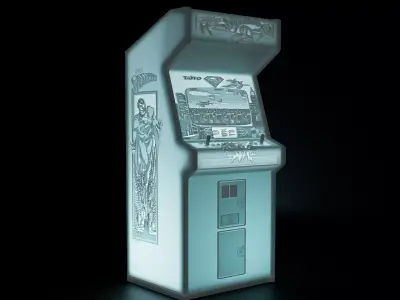 Superman Arcade Cabinet with Lithophane 3D print model