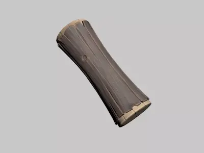 Firewood tree stump Low-poly 3D model