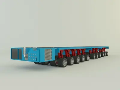 multi axle hydraulic vehicle 3D model