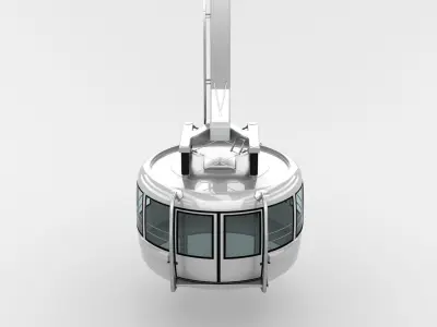Cable Car Ski Lift 3D model