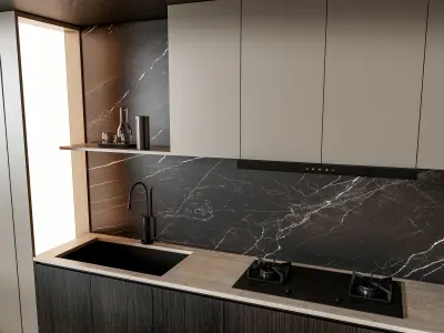 Kitchen Modern interior 86 3D model