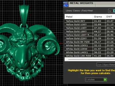 SHEEP FACE PENDANT 3D PRINTABLE MODEL  3D print model