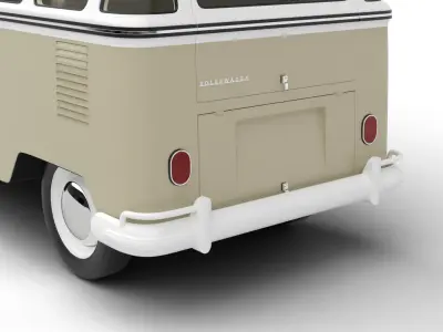 Volkswagen T1 Samba Bus 1950 3d model 3D model