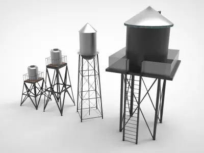 Water tower model 3D model