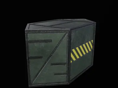 Military Storage Container PBR Low-poly 3D model