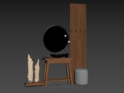 House hallway for small space- with decoration 3D model