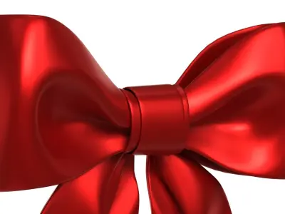 Christmas Bow Ribbon 35 Low-poly 3D model