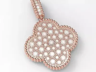Clover diamond pendant nice design 3D print model