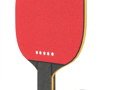 Table Tennis And Badminton Racket Pack Low-poly 3D model