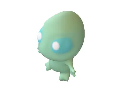 Cartoon Alien v1 001 Free low-poly 3D model