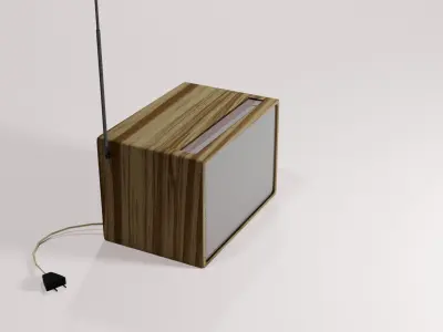 old radio 3D model