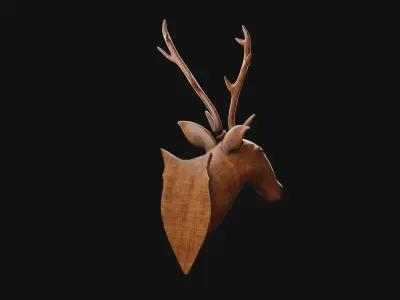 Decorative Deer Low-poly 3D model