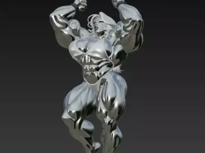 Bodybuilder Woman 03 3D print model