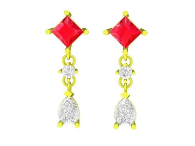 5921 luxury hongkong diamond earrings 3D print model
