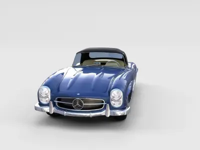 Mercedes 300SL with interior Pack 3D model