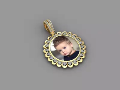 picture pendant chain STL 3D model purchase