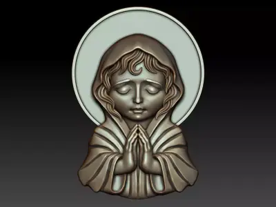 Virgin Mary 14 3D print model