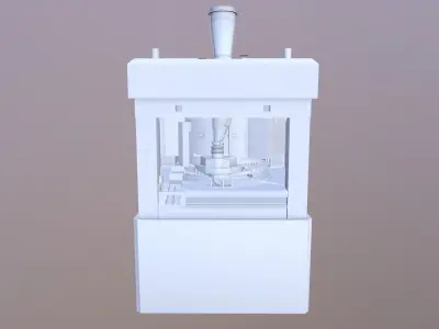 Tablet Coating Machine Low-poly 3D model