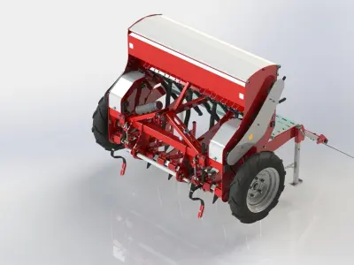 WG 1022 - Mounted mechanical seed drill 3D model