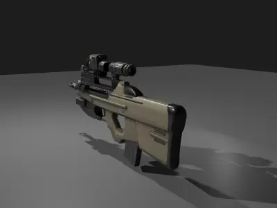 Fn F2000 Low-poly 3D model