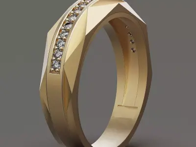 Lux  ring silver gold jewelry printable 3D model 3D print model