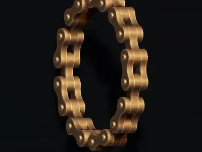 Bicycle chain ring 3D print model