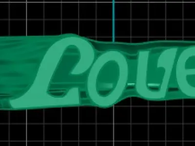 ALPHABET LOVE RING 3D PRINTABLE MODEL 3D print model