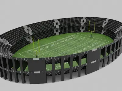 American Football Stadium Low-poly 3D model shop