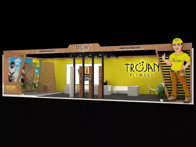 13 MTR x 4 MTR 1SIDE OPEN EXHIBITION model 3D print model