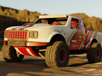Trophy Truck Low-poly 3D model