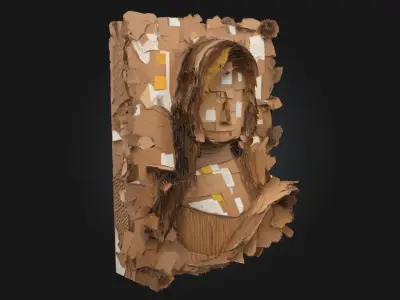 Cardboard Masterpiece  Creativity in Corrugated Form 3D model