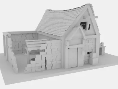 Medieval Build Free low-poly 3D model