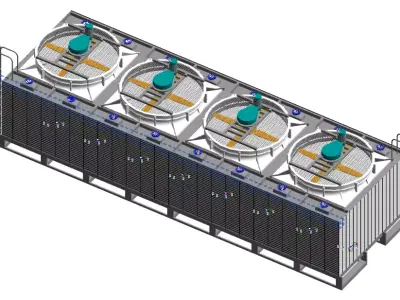 MEP-02-Cooling Tower 4 Cell- Revit Family - 3D model 3D model 3D model