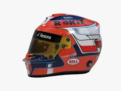 Kubica helmet 2019 Low-poly 3D model