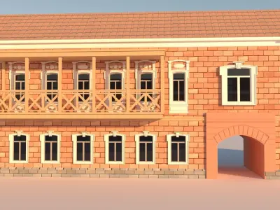Old   building   Low-poly 3D model