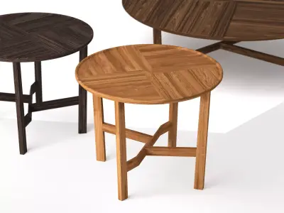 Quake round side table 3D model