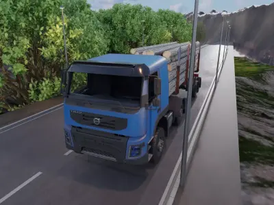 volvo truck Low-poly 3D model