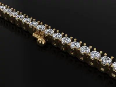 Diamond Tennis Bracelet Links 2mm5 3D print model