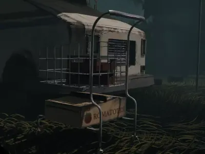 TRUCK HOUSE  MODEL WITH OVER 10 MODELS AND 1 TEXTURE Low-poly 3D model