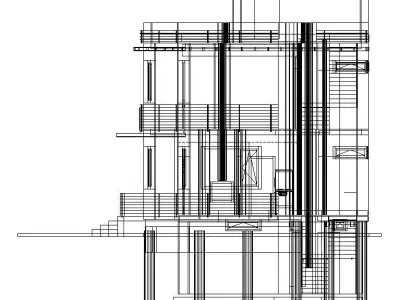 two-storey apartment house Low-poly 3D model