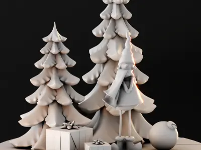 Cute christmas decor 3D model